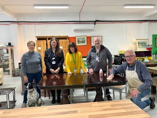 Resurrection Furniture in Alton donates £5,000 to St Michael’s Hospice