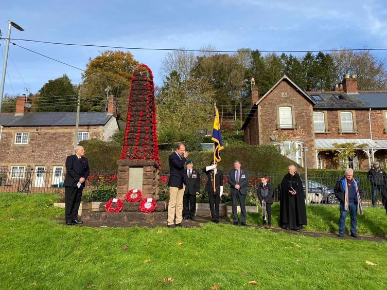 Wreaths were laid at Wiveliscombe War Memorial on Armistice Day.