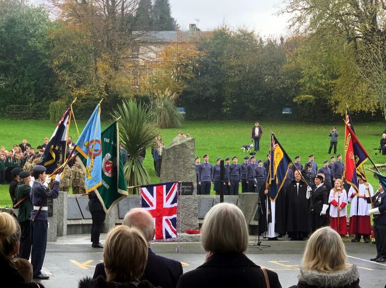 An act of remembrance took place at Priory Park. Picture: Bodmin Town Council