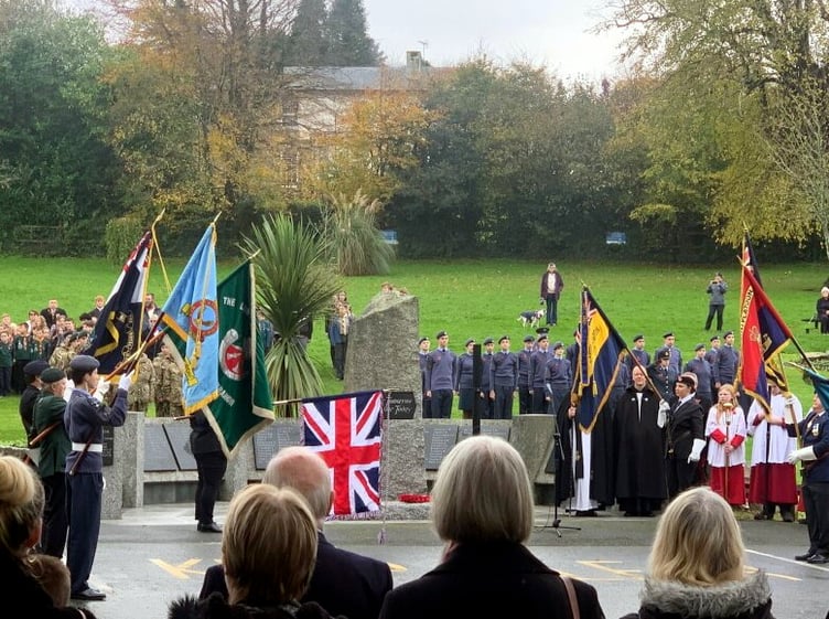 An act of remembrance took place at Priory Park. Picture: Bodmin Town Council