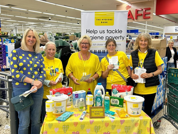 Farnham and Aldershot Hygiene Bank volunteers at Tesco in Aldershot