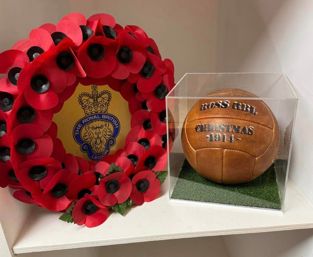 RBL presents club with replica 1914 ‘Christmas Truce’ football