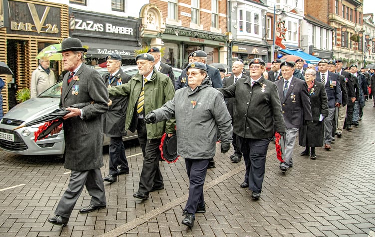 The Veterans march in honour of the Fallen.