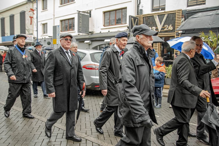 Despite the gloomy weather, hundreds walked in honour of the fallen.