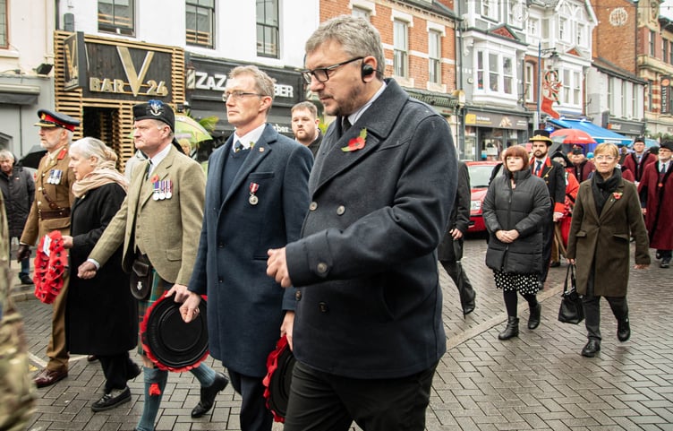 David Davies MP was among those to pay their respects.