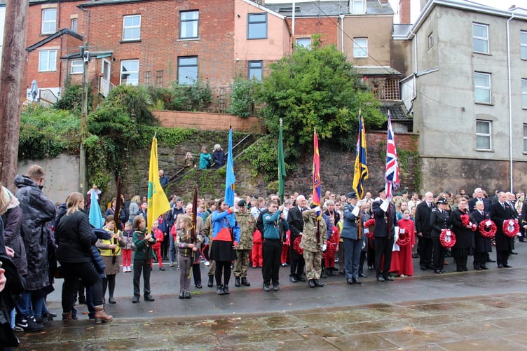 Standard Bearers facing the War Memorial. SR 9203