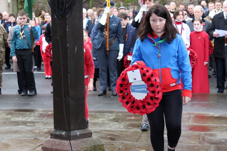 The wreath for Crediton Guiding. SR 9219