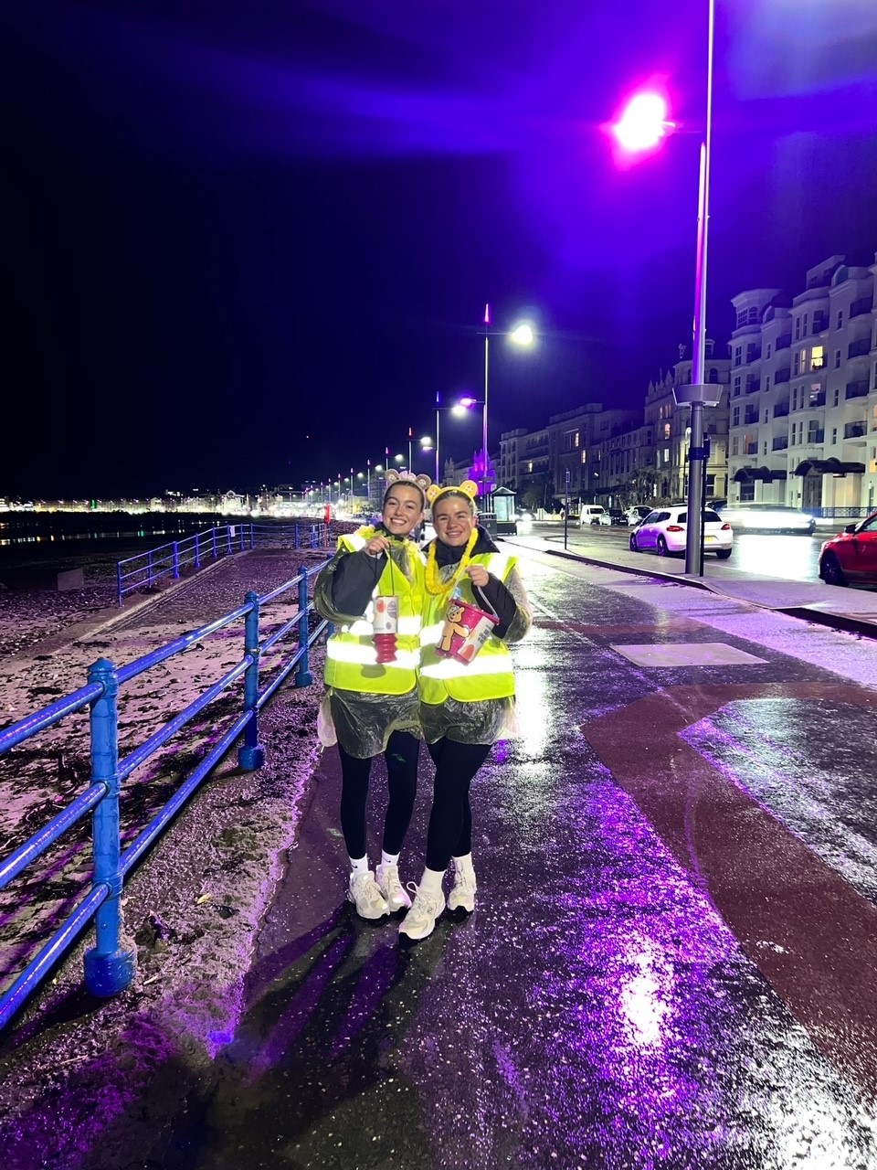 Millie Orton and Ellen Shuttleworth doing their ‘five miles a night for five days’ fundraiser