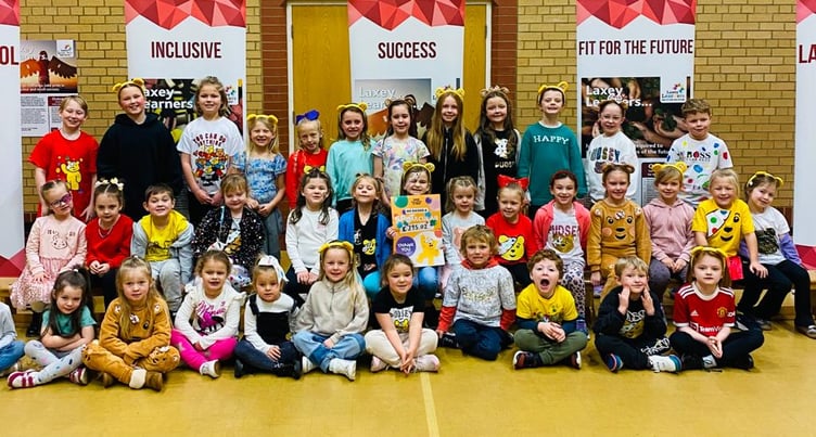 Students from Laxey School wearing their Children in Need themed clothing last Friday (November 17)