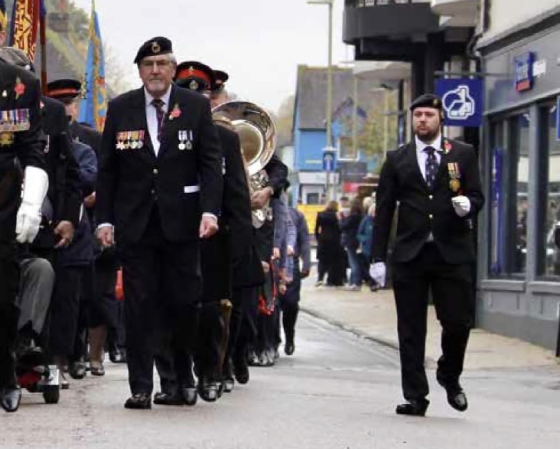 <p>Cllr Chris Paige, seen here on the right, is the new chairman of the Petersfield Royal British Legion </p>