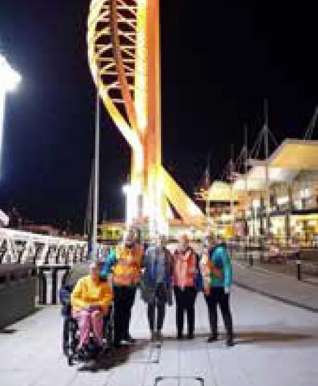 Domestic violence against women and girls campaign, Spinnaker Tower, Portsmouth, November 2023.