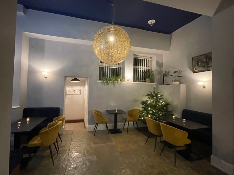 Part of the interior of the new Crediton wine bar, Amapola. AQ 0637