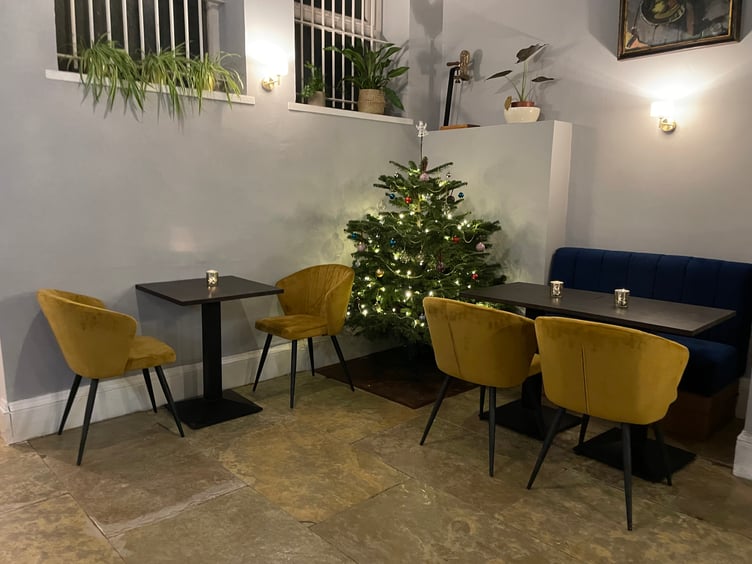 Part of the interior of the new Crediton wine bar, Amapola. AQ 0635