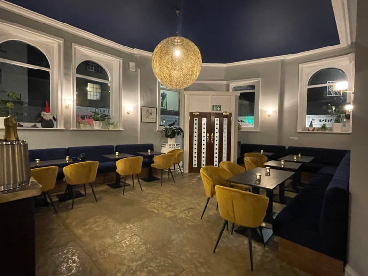 Part of the interior of the new Crediton wine bar, Amapola. AQ 0636