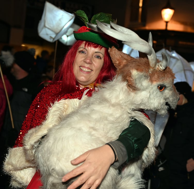 Abbie makes her way to the switch-on