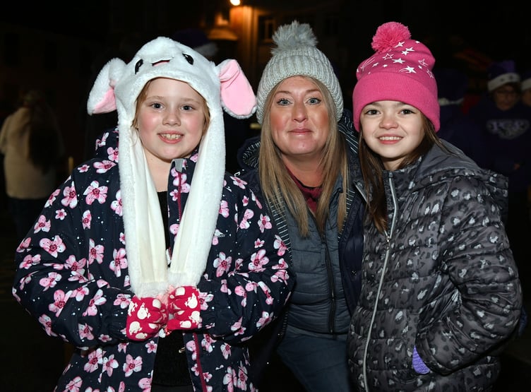 Ready for festve fun are Izzy, Rachel and Tamsin