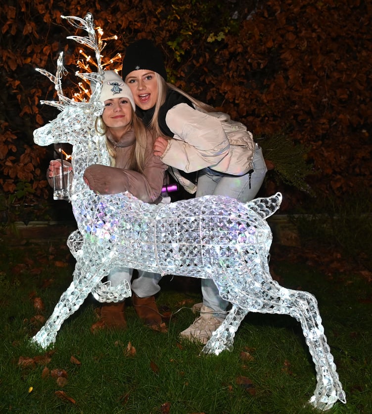 Full of festive fun are Kayleigh and Alice