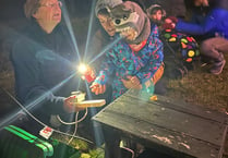 Four-year-old Charlie switches on orchard lights