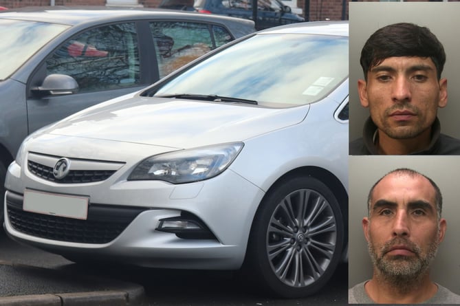 Luis Contreras Tuninetti (top) and Julio Duran Tuninetti (born) have been jailed for a combined four years and four months after the silver Vauxhall Astra they were using was linked to a string of burglaries