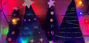 Felt Christmas Tree Workshop at Allen Gallery in Alton