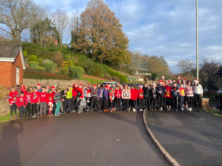 One of the classes ready for the off in the Landscore Santa-thon. AQ 1665