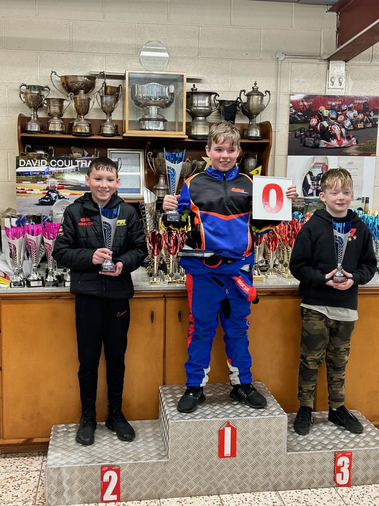 Jayjay Plowman, kart race aged 12