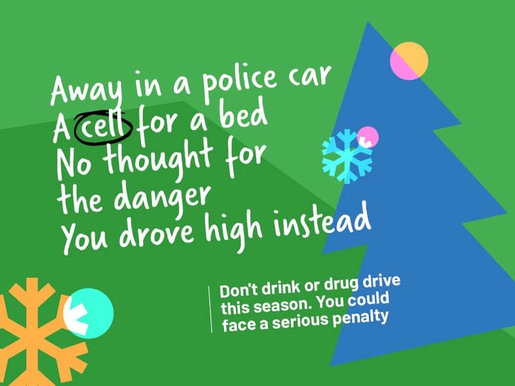 The Gloucestershire Roads Safety Partnership has taken Christmas songs and changed the lyrics weaving in hard hitting messages aiming to discourage people from drinking or taking drugs when they drive