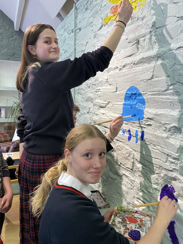 Mt Kelly TASS cafe mural by Lottie & Brydon