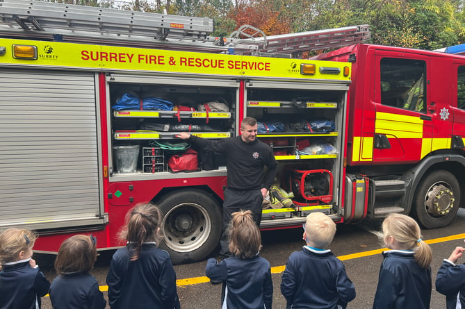 Surrey Fire & Rescue visiting the pupils at St Ives School