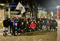 Farnham Rugby Club team walk from Twickenham Stadium to raise Movember funds