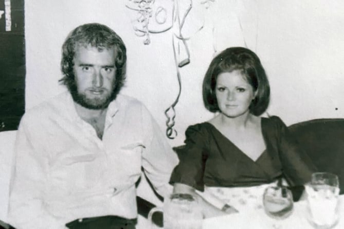 Geoff and Theresa at a Christmas party in 1972.