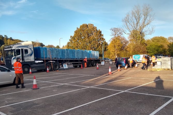 Thousands had to queue for bottled water in Godalming last month