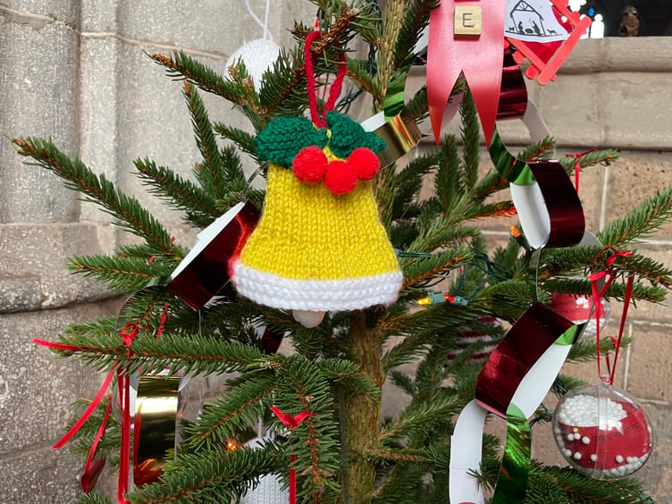 Decorations on one of the trees. AQ 1521