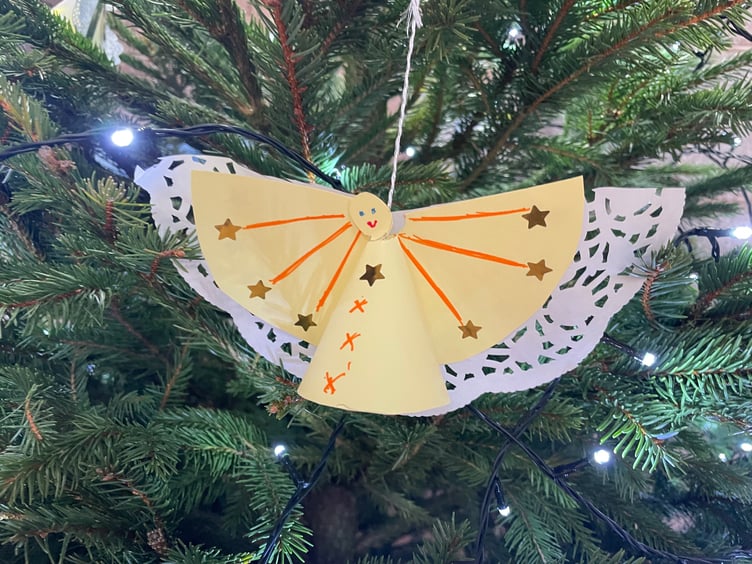 At Crediton Parish Church Christmas Tree Festival. AQ 1436