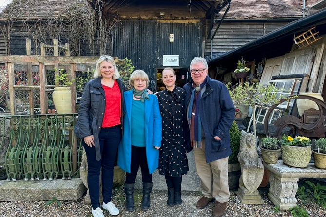 Hilary and Rachel of the Antiques Warehouse near Farnham welcomed the Antiques Road Trip crew earlier this year