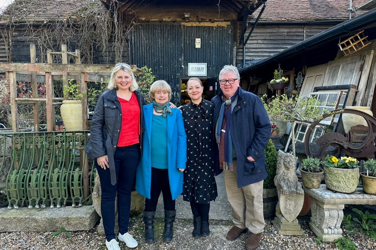 Hilary and Rachel of the Antiques Warehouse near Farnham welcomed the Antiques Road Trip crew earlier this year