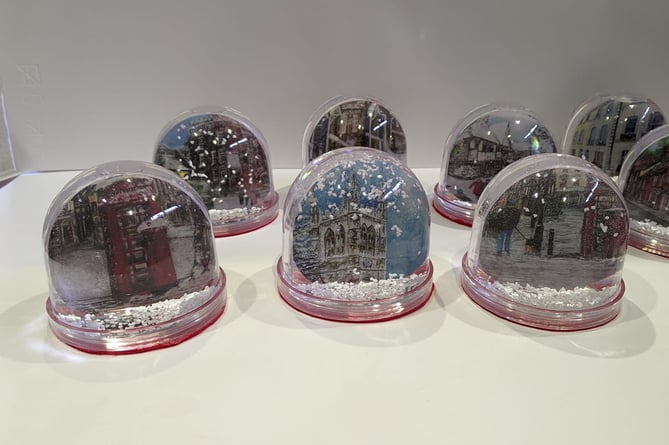 Homemade snow globes 