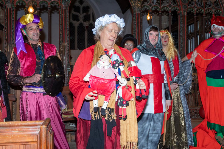 During Chivelstone Mummers play.