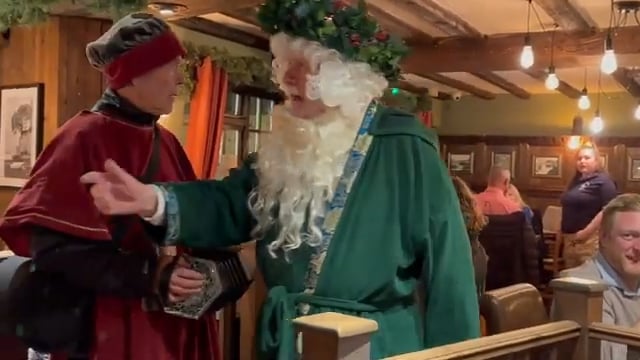 Lympstone Mummers Play was staged at the Swan Inn in 2022.