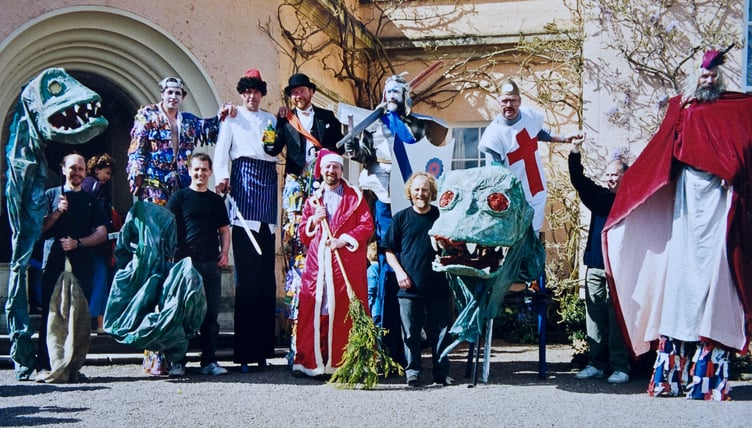 During the Great Western Morris play in 2009.