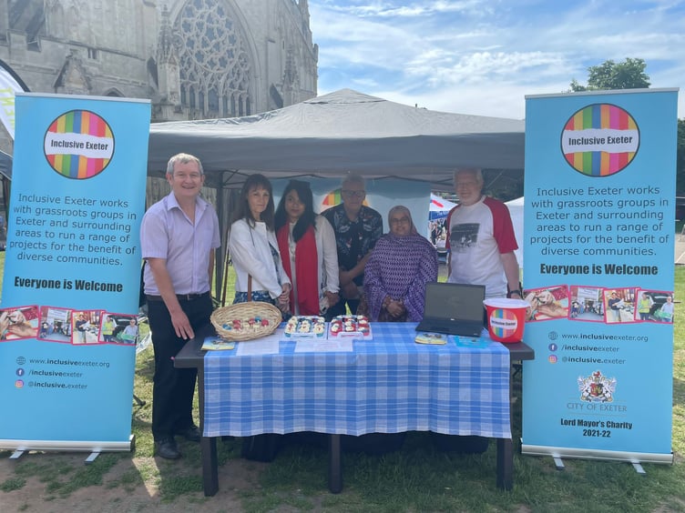 Inclusive Exeter stall at an event held at Exeter Cathedral.