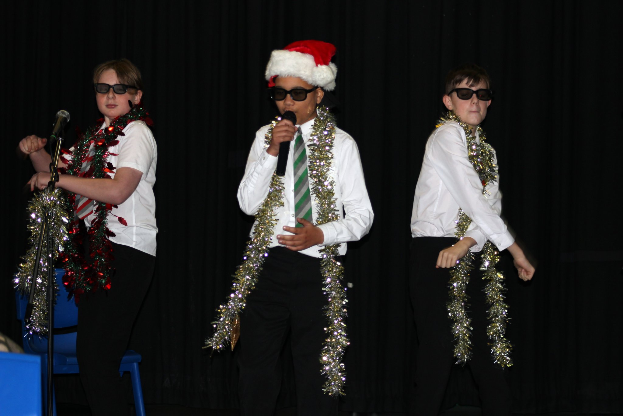The Tinsel Tims perform their Christmas rap