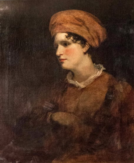 An 1819 oil on canvas portrait of Maria Graham (1785-1842) attributed to John Jackson.