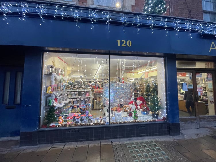 Part of the first prizewinning window display at Adams Home Hardware. AQ 2292