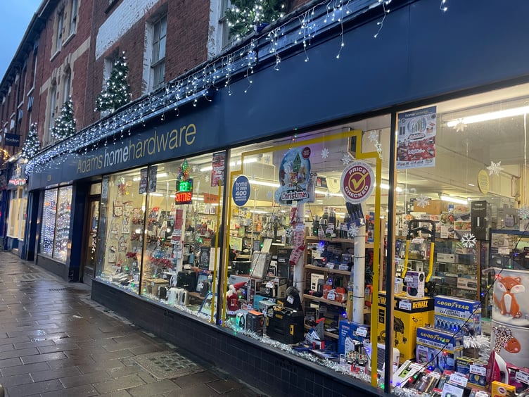 Part of the first prizewinning window display at Adams Home Hardware. AQ 2294