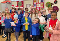 There was Christmas Cheer aplenty at Landscore Primary School
