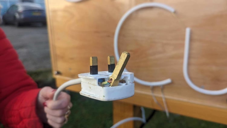 The ripped out plug