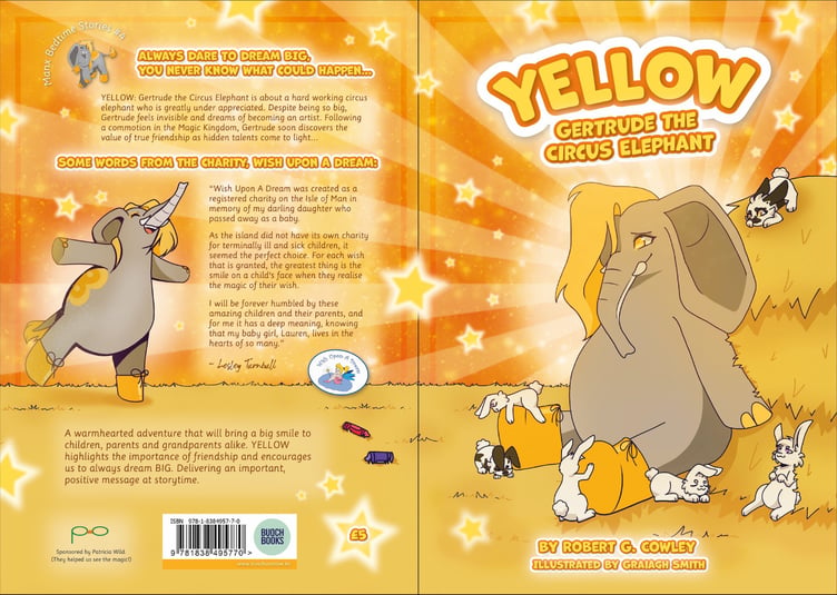 Yellow by Rob Cowley, and with illustrations by Graiagh Smith, is the fourth in the Manx Bedtime Stories series