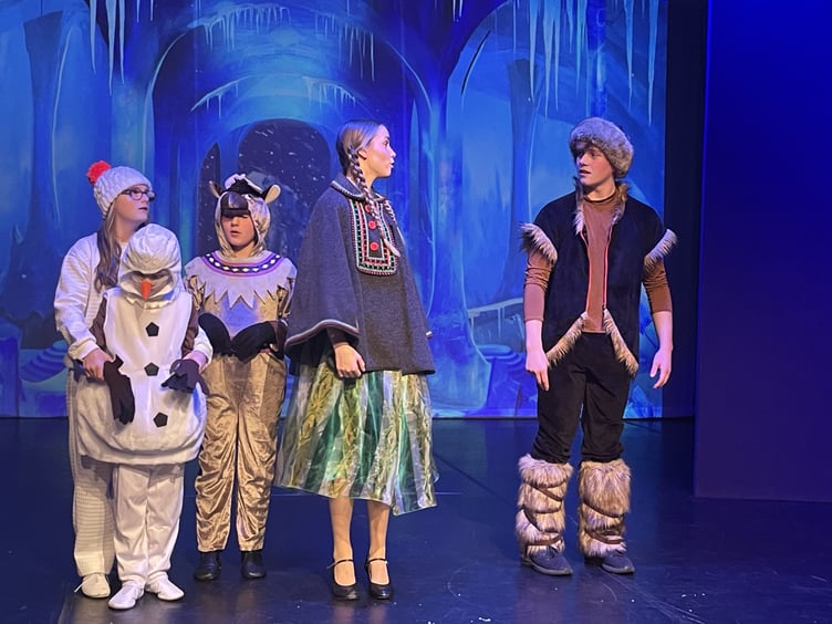 Olaf, Kristoff, Sven and Anna in the recent Stage One production of Frozen
