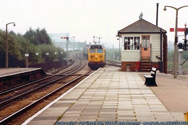 Par signal box in 1983. Picture: Rob Newman